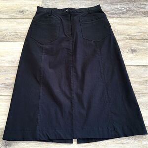 Harve Benard black business skirt stretchy midi size 8